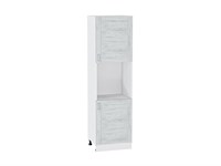 Шкаф пенал с 2-мя дверцами под технику Лофт Белый, Nordic Oak, 2140 В*Ш*Г 2132*600*576, фасад МДФ  Nordic Oak, корпус  Белый ms2510VVT_36148