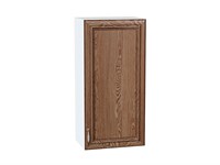 Шкаф верхний с 1-ой дверцей Шале Белый, Brown Dreamline, 920, 450 В*Ш*Г 920*450*302, фасад   Brown Dreamline, корпус  Белый ms2510VVT_53774