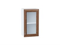 Шкаф верхний с 1-ой остекленной дверцей Шале Белый, Brown Dreamline, 720, 400 В*Ш*Г 716*400*320, фасад МДФ/Стекло  Brown Dreamline, корпус  Белый ms2510VVT_53800