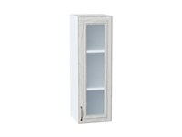 Шкаф верхний с 1-ой остекленной дверцей Шале Белый, White Dreamline, 920, 300 В*Ш*Г 920*300*320, фасад МДФ/Стекло  White Dreamline, корпус  Белый ms2510VVT_53790