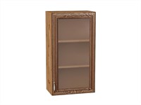 Шкаф верхний с 1-ой остекленной дверцей Шале Дуб Вотан, Brown Dreamline, 920, 500 В*Ш*Г 920*500*320, фасад МДФ/Стекло  Brown Dreamline, корпус  Дуб Вотан ms2510VVT_61321