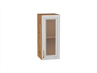 Шкаф верхний с 1-ой остекленной дверцей Шале Дуб Вотан, White Dreamline, 720, 300 В*Ш*Г 716*300*320, фасад МДФ/Стекло  White Dreamline, корпус  Дуб Вотан ms2510VVT_61310