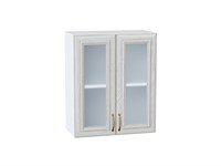 Шкаф верхний с 2-мя остекленными дверцами Шале Белый, White Dreamline, 720, 600 В*Ш*Г 716*600*320, фасад МДФ/Стекло  White Dreamline, корпус  Белый ms2510VVT_53827