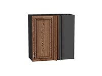 Шкаф верхний прямой угловой Шале Graphite, Brown Dreamline, 720, 700 В*Ш*Г 716*700*345, фасад МДФ  Brown Dreamline, корпус  Graphite ms2510VVT_60348
