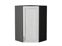 Шкаф верхний угловой Шале Graphite, White Dreamline, 920 В*Ш*Г 920*600*600, фасад МДФ  White Dreamline, корпус  Graphite ms2510VVT_53862