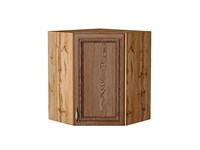 Шкаф верхний угловой Шале Дуб Вотан, Brown Dreamline, 720 В*Ш*Г 716*600*600, фасад МДФ  Brown Dreamline, корпус  Дуб Вотан ms2510VVT_61346