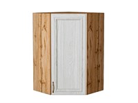 Шкаф верхний угловой Шале Дуб Вотан, White Dreamline, 920 В*Ш*Г 920*600*600, фасад МДФ  White Dreamline, корпус  Дуб Вотан ms2510VVT_61349