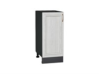 Шкаф нижний с 1-ой дверцей Шале Graphite, White Dreamline, 350 В*Ш*Г 816*350*480, фасад МДФ  White Dreamline, корпус  Graphite ms2510VVT_65278