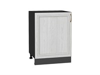 Шкаф нижний с 1-ой дверцей Шале Graphite, White Dreamline, 600 В*Ш*Г 816*600*480, фасад МДФ  White Dreamline, корпус  Graphite ms2510VVT_53956