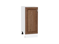 Шкаф нижний с 1-ой дверцей Шале Белый, Brown Dreamline, 350 В*Ш*Г 816*350*480, фасад МДФ  Brown Dreamline, корпус  Белый ms2510VVT_65279