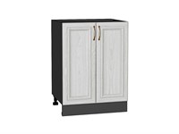 Шкаф нижний с 2-мя дверцами Шале Graphite, White Dreamline, 600 В*Ш*Г 816*600*480, фасад МДФ  White Dreamline, корпус  Graphite ms2510VVT_53977