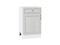 Шкаф нижний с 1-ой дверцей и ящиком Шале Белый, White Dreamline, 500 В*Ш*Г 816*500*480, фасад МДФ  White Dreamline, корпус  Белый ms2510VVT_53937