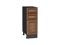 Шкаф нижний с 3-мя ящиками Шале Graphite, Brown Dreamline, 300 В*Ш*Г 816*300*480, фасад МДФ  Brown Dreamline, корпус  Graphite ms2510VVT_53998