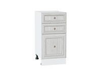 Шкаф нижний с 3-мя ящиками Шале Белый, White Dreamline, 400 В*Ш*Г 816*400*480, фасад МДФ  White Dreamline, корпус  Белый ms2510VVT_53984