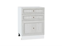 Шкаф нижний с 3-мя ящиками Шале Белый, White Dreamline, 600 В*Ш*Г 816*600*480, фасад МДФ  White Dreamline, корпус  Белый ms2510VVT_53986