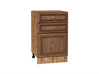 Шкаф нижний с 3-мя ящиками Шале Дуб Вотан, Brown Dreamline, 500 В*Ш*Г 816*500*480, фасад МДФ  Brown Dreamline, корпус  Дуб Вотан ms2510VVT_61392