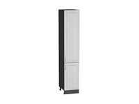Шкаф пенал с 2-мя дверцами Шале Graphite, White Dreamline, 2140, 400 В*Ш*Г 2132*400*576, фасад МДФ  White Dreamline, корпус  Graphite ms2510VVT_54031