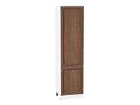 Шкаф пенал с 2-мя дверцами Шале Белый, Brown Dreamline, 2340, 600 В*Ш*Г 2336*600*576, фасад МДФ  Brown Dreamline, корпус  Белый ms2510VVT_54038