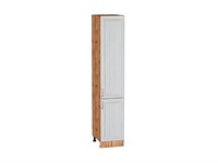 Шкаф пенал с 2-мя дверцами Шале Дуб Вотан, White Dreamline, 2140, 400 В*Ш*Г 2132*400*576, фасад МДФ  White Dreamline, корпус  Дуб Вотан ms2510VVT_61403