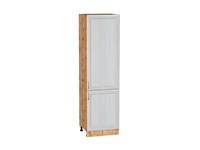 Шкаф пенал с 2-мя дверцами Шале Дуб Вотан, White Dreamline, 2140, 600 В*Ш*Г 2132*600*576, фасад МДФ  White Dreamline, корпус  Дуб Вотан ms2510VVT_61405