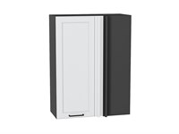 Шкаф верхний прямой угловой Барселона Graphite, Белый, 920 В*Ш*Г 920*700*351, фасад МДФ  Белый, корпус  Graphite ms2510VVT_62665