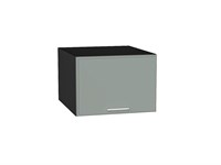 Шкаф верхний горизонтальный глубокий Квадро Graphite, Аквамарин, 500 В*Ш*Г 358*500*577, фасад МДФ  Аквамарин, корпус  Graphite ms2510VVT_72805