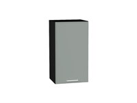 Шкаф верхний с 1-ой дверцей Квадро Graphite, Аквамарин, 720, 400 В*Ш*Г 716*400*321, фасад МДФ  Аквамарин, корпус  Graphite ms2510VVT_73093