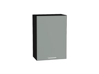 Шкаф верхний с 1-ой дверцей Квадро Graphite, Аквамарин, 720, 500 В*Ш*Г 716*500*321, фасад МДФ  Аквамарин, корпус  Graphite ms2510VVT_73095