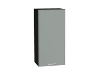 Шкаф верхний с 1-ой дверцей Квадро Graphite, Аквамарин, 920, 450 В*Ш*Г 920*450*321, фасад МДФ  Аквамарин, корпус  Graphite ms2510VVT_73100