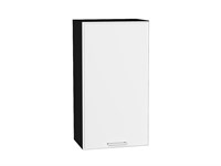 Шкаф верхний с 1-ой дверцей Квадро Graphite, Белый, 920, 500 В*Ш*Г 920*500*321, фасад МДФ  Белый, корпус  Graphite ms2510VVT_73125