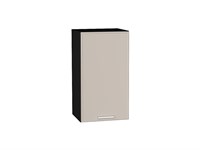 Шкаф верхний с 1-ой дверцей Квадро Graphite, Кашемир, 720, 400 В*Ш*Г 716*400*321, фасад МДФ  Кашемир, корпус  Graphite ms2510VVT_73105