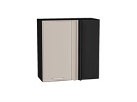 Шкаф верхний прямой угловой Квадро Graphite, Кашемир, 720 В*Ш*Г 716*700*345, фасад МДФ  Кашемир, корпус  Graphite ms2510VVT_72945