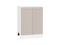 Шкаф нижний с 2-мя дверцами Квадро Белый, Кашемир, 600 В*Ш*Г 816*600*481, фасад МДФ  Кашемир, корпус  Белый ms2510VVT_73520