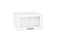 Шкаф верхний горизонтальный остекленный глубокий Дублин Белый, Special White, 600 В*Ш*Г 358*600*574, фасад МДФ/Стекло  Special White, корпус  Белый ms2510VVT_74241