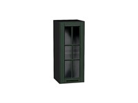 Шкаф верхний с 1-ой остекленной дверцей Дублин Graphite, Special Green, 720, 300 В*Ш*Г 716*300*318, фасад МДФ/Стекло  Special Green, корпус  Graphite ms2510VVT_74336