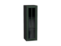 Шкаф верхний с 1-ой остекленной дверцей Дублин Graphite, Special Green, 920, 300 В*Ш*Г 920*300*318, фасад МДФ/Стекло  Special Green, корпус  Graphite ms2510VVT_74339