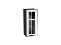 Шкаф верхний с 1-ой остекленной дверцей Дублин Graphite, Special White, 720, 300 В*Ш*Г 716*300*318, фасад МДФ/Стекло  Special White, корпус  Graphite ms2510VVT_74342