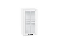 Шкаф верхний с 1-ой остекленной дверцей Дублин Белый, Special White, 720, 400 В*Ш*Г 716*400*318, фасад МДФ/Стекло  Special White, корпус  Белый ms2510VVT_74313