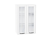 Шкаф верхний с 2-мя остекленными дверцами Дублин Белый, Special White, 920, 600 В*Ш*Г 920*600*318, фасад МДФ/Стекло  Special White, корпус  Белый ms2510VVT_74290