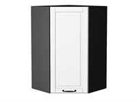 Шкаф верхний угловой Дублин Graphite, Special White, 920 В*Ш*Г 920*600*600, фасад МДФ  Special White, корпус  Graphite ms2510VVT_73238