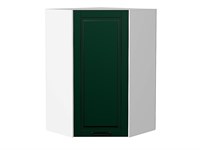 Шкаф верхний угловой Дублин Белый, Special Green, 920 В*Ш*Г 920*600*600, фасад МДФ  Special Green, корпус  Белый ms2510VVT_73220