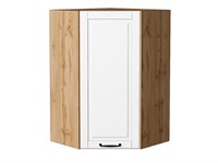 Шкаф верхний угловой Дублин Дуб Вотан, Special White, 920 В*Ш*Г 920*600*600, фасад МДФ  Special White, корпус  Дуб Вотан ms2510VVT_73228