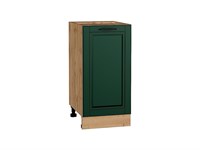 Шкаф нижний с 1-ой дверцей Дублин Дуб Вотан, Special Green, 400 В*Ш*Г 816*400*478, фасад МДФ  Special Green, корпус  Дуб Вотан ms2510VVT_73386