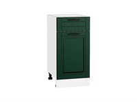 Шкаф нижний с 1-ой дверцей и ящиком Дублин Белый, Special Green, 400 В*Ш*Г 816*400*478, фасад МДФ  Special Green, корпус  Белый ms2510VVT_73471