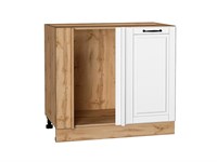 Шкаф нижний угловой Дублин Дуб Вотан, Special White В*Ш*Г 816*890*478, фасад МДФ  Special White, корпус  Дуб Вотан ms2510VVT_73688