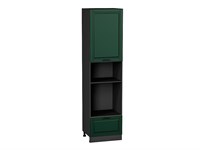 Шкаф пенал с 1-ой дверцей и ящиком под технику Дублин Graphite, Special Green, 2340 В*Ш*Г 2336*600*574, фасад МДФ  Special Green, корпус  Graphite ms2510VVT_73718