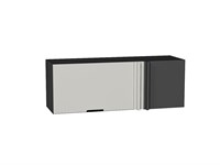 Шкаф верхний прямой угловой горизонтальный Евро Graphite, Агат В*Ш*Г 358*1000*350, фасад МДФ  Агат, корпус  Graphite ms2510VVT_74941