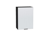 Шкаф верхний с 1-ой дверцей Евро Лайн Graphite, Белый, 720, 500 В*Ш*Г 716*500*318, фасад МДФ  Белый, корпус  Graphite ms2510VVT_59317