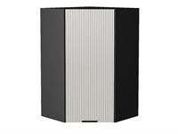 Шкаф верхний угловой Евро Лайн Graphite, Агат, 920 В*Ш*Г 920*600*600, фасад МДФ  Агат, корпус  Graphite ms2510VVT_59407