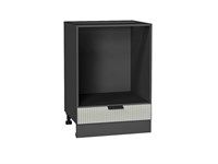 Шкаф нижний под духовку Евро Лайн Graphite, Агат, 600 В*Ш*Г 816*600*474, фасад МДФ  Агат, корпус  Graphite ms2510VVT_58988